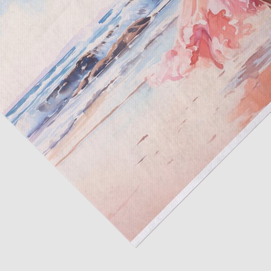 Mädchen am Strand 1 Dekoupage Seidenpapier (Ausschnitt)