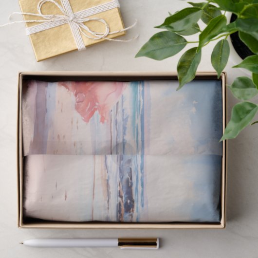 Mädchen am Strand 1 Dekoupage Seidenpapier (Geschenk)