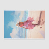 Mädchen am Strand 5 Dekoupage Seidenpapier (Vorderseite)