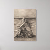 Mädchen am Strand Canvas Print Leinwanddruck (Vorderseite)