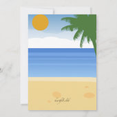 Mädchen am Strand Einladung (Rückseite)