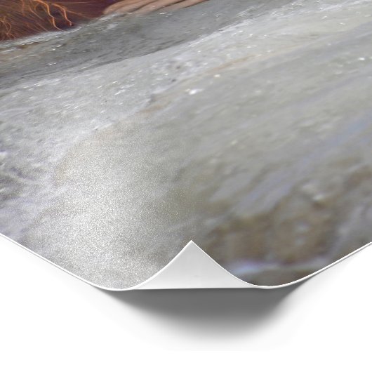 Mädchen am Strand Fotodruck (Ecke)