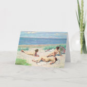 Mädchen am Strand | Paul Fischer Karte (Vorderseite)