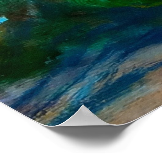 Mädchen am Strand Poster (Ecke)