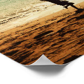 Mädchen am Strand Poster (Ecke)