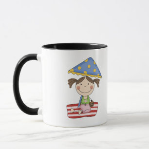 Mädchen am Strand T-Shirts und Geschenke Tasse