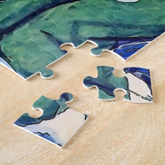 Mädchen am Telefon mit Blume Puzzle (Seite)