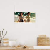 Mädchen am Ufer Poster (Küche)