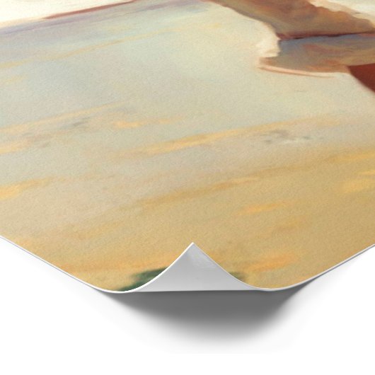 Mädchen am Ufer Poster (Ecke)