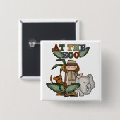 Mädchen am Zoo Button (Vorne & Hinten)