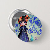 Mädchen an den lapinous button (Vorne & Hinten)