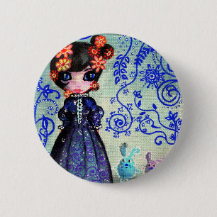 Mädchen an den lapinous button