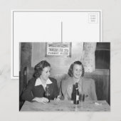 Mädchen an der Bar, 1940 Postkarte (Vorne/Hinten)