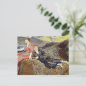 Mädchen an der Küste, c.1884-85 Postkarte (Stehend Vorderseite)