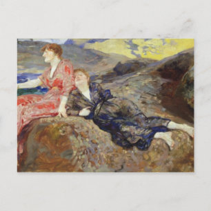 Mädchen an der Küste, c.1884-85 Postkarte