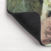 Mädchen an einem Rohr Mousepad (Ecke)