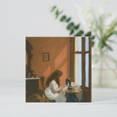 Mädchen an einer Nähmaschine (von Edward Hopper) Karte (Stehend Vorderseite)