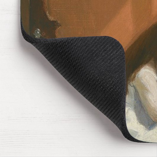 Mädchen an einer Nähmaschine (von Edward Hopper) Mousepad (Ecke)