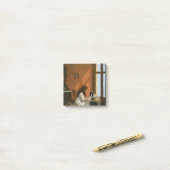 Mädchen an einer Nähmaschine (von Edward Hopper) Post-it Klebezettel (Auf Schreibtisch)