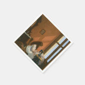 Mädchen an einer Nähmaschine (von Edward Hopper) Serviette (Ecke)