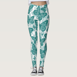 Mädchen-aquamarine Schmetterlings-Leggings Leggings