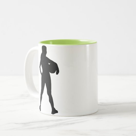 Mädchen-Athlet; Cool Zweifarbige Tasse (Vorderseite Links)