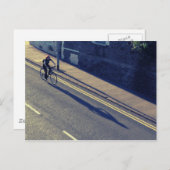 Mädchen auf dem Fahrrad (Cross Process) Postkarte (Vorne/Hinten)