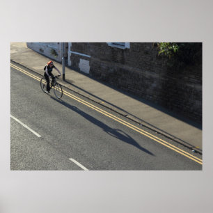 Mädchen auf dem Fahrrad Poster