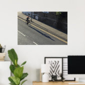 Mädchen auf dem Fahrrad Poster (Heimbüro)