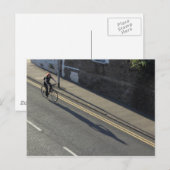Mädchen auf dem Fahrrad Postkarte (Vorne/Hinten)