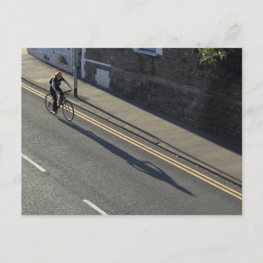 Mädchen auf dem Fahrrad Postkarte (Vorderseite)