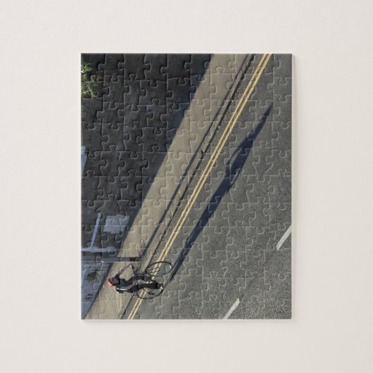 Mädchen auf dem Fahrrad Puzzle (Vertikal)