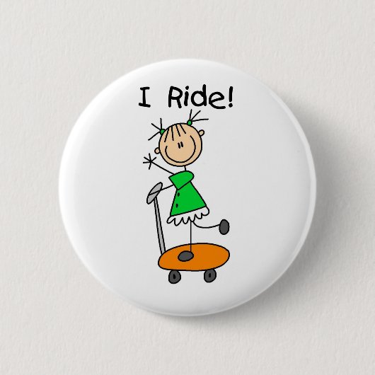 Mädchen, auf dem ich Button fahre (Vorderseite)