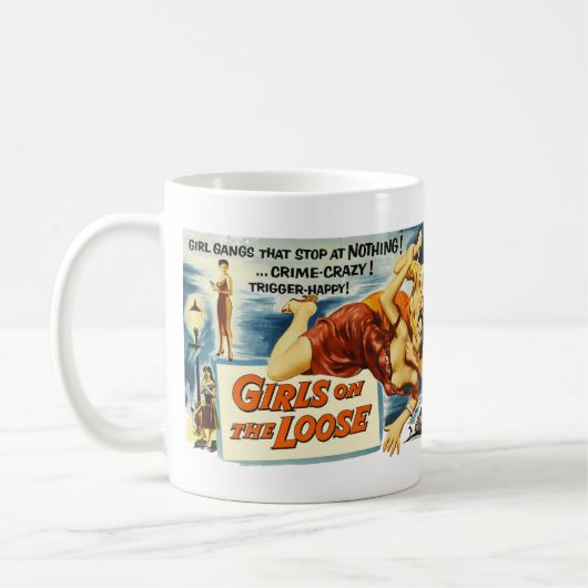 Mädchen auf dem losen kaffeetasse (Links)