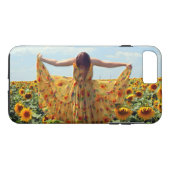 Mädchen auf dem Sonnenblumenfeld Case-Mate iPhone Hülle (Rückseite (Horizontal))