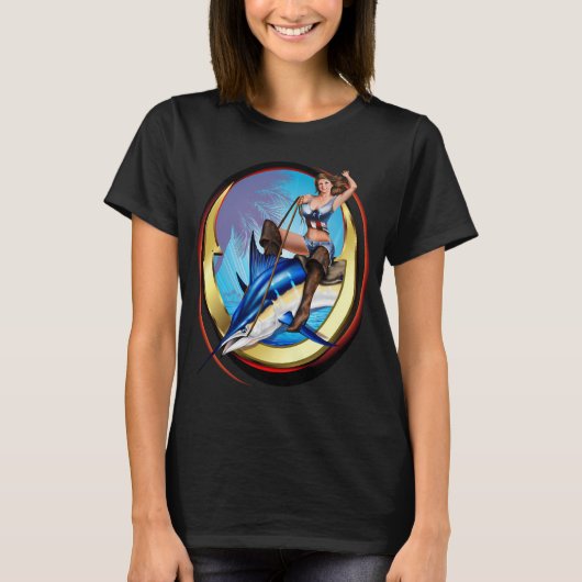 Mädchen auf dem Stern T-Shirt (Vorderseite)