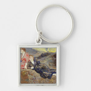 Mädchen auf dem Ufer, c.1884-85 Schlüsselanhänger