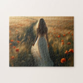 Mädchen auf den Mohnfeldern Puzzle (Horizontal)