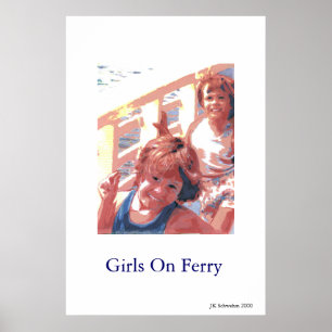 Mädchen auf der Fähre Poster