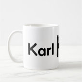 Mädchen auf der Gänseblümchen-Wiese – Minimalistis Kaffeetasse (Links)