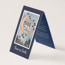 Mädchen auf der Mond ChristmasHoliday Einladung