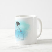 Mädchen auf der Rohr-schrulligen Kaffeetasse (VorderseiteRechts)