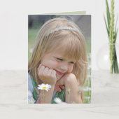 Mädchen auf der Wiese denkt an dich Karte (Vorderseite)