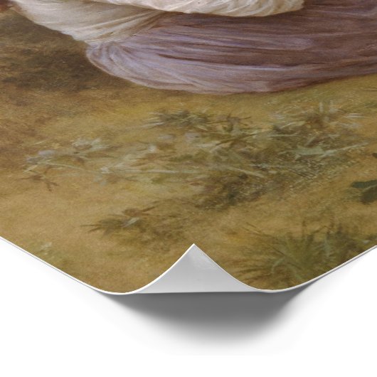 Mädchen auf der Wiese Poster (Ecke)