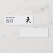 Mädchen auf DreiradSilhouette Mini Visitenkarte (Vorne/Hinten)