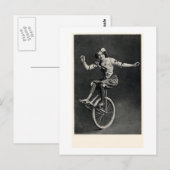 Mädchen auf einem Einrad Postkarte (Vorne/Hinten)