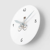 ***MÄDCHEN AUF EINEM FAHRRAD*** COOL RUNDE WANDUHR (Winkel)