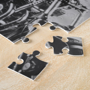 Mädchen auf einem Motorrad Puzzle