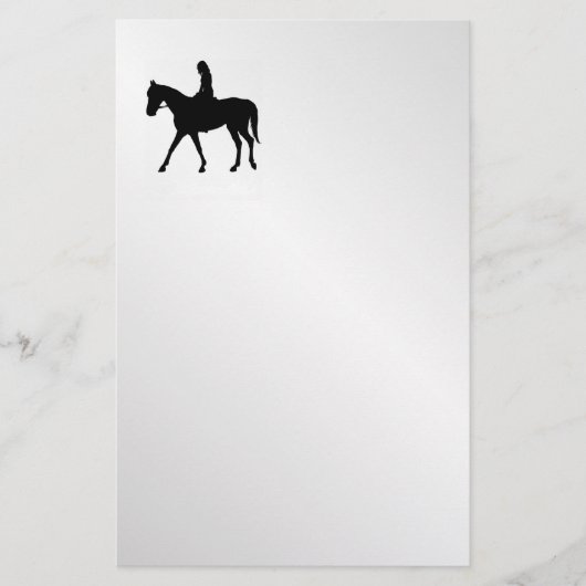 Mädchen auf einem Pferd Briefpapier (Vorderseite)