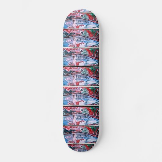 MÄDCHEN AUF EINEM ROTEN KAMEL SKATEBOARD (Vorderseite)